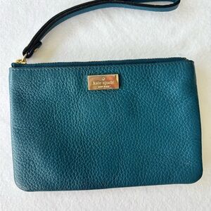 Kate Spade Zip Wristlet Teal Blue